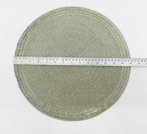 แผ่นรองจานลูกปัดทรงกลมทำมือ หรูหรา เป็นมิตรกับสิ่งแวดล้อม สำหรับใช้ในบ้าน สำนักงาน รับประทานอาหาร งานเลี้ยง งานแต่งงาน จากอินเดีย - Product Image 2