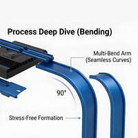 Support d'éclairage d'aquarium personnalisé en aluminium de qualité marine 5052 avec services de découpe, pliage et soudage par usinage CNC