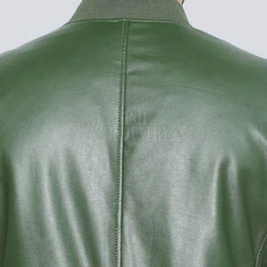 Chaqueta de Cuero para Hombre 2025, Color Sólido, con Cuello Alto y Logotipo Frontal, Transpirable, Estilo Urbano para Invierno - Product Image 6