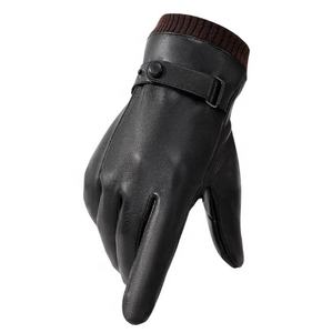 Guantes de montar de invierno con estilo para hombres y mujeres de cuero genuino de alta calidad con aislamiento cálido para uso diario - Product Image 4