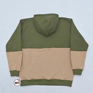 เสื้อฮู้ดผ้าฟลีซผ้าฝ้ายพิมพ์ลาย2โทนสีแบบพรีเมียมปักลายสำหรับฤดูหนาว - Product Image 3