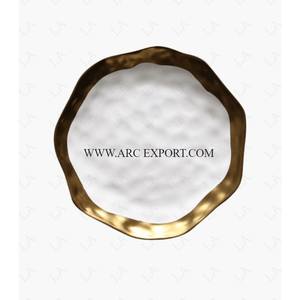 Made of Aluminum Charger Plate Exclusive Quality Gold Plated Round Shape Large Size Home an Kitchen <b>Utensils</b> Charger Plate - Product Image 2