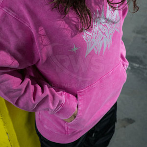 <b>Womens</b> Acid Wash Hoodie Vintage Casual Style <b>Soft</b> Comfortable Long Sleeve Pullover Acid Wash <b>Hoodies</b> - Product Image 3