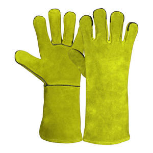 Guantes de soldadura de cuero de vaca de alta calidad, resistentes a la abrasión, protección de manos, guantes de construcción para barbacoa - Product Image 6