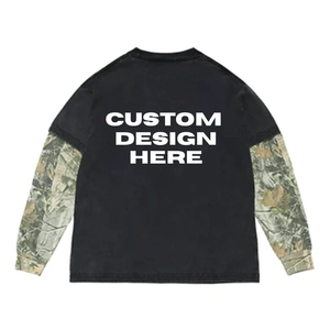 Trending Design Custom <b>Men's</b> Oversize T-Shirts 240 Gsm Heavy Cotton Double Layer Long Sleeve T-Shirt <b>For</b> <b>Men</b> - Product Image 3