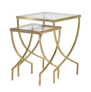 Mesa anidada de Metal de diseñador superventas Mesa anidada de diseño hecho a mano de Metal Mesa anidada decorada de lujo para el hogar y hoteles - Product Image 3