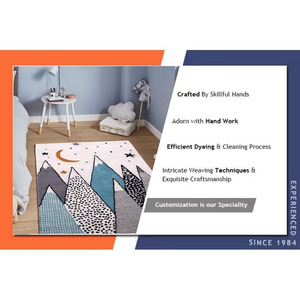 พรม dhurrie ผ้าฝ้ายหลากสีสำหรับห้องนั่งเล่นห้องนั่งเล่นห้องเด็กเล่นดีไซน์เรขาคณิตแบบสานเรียบดีไซน์ทำมือสไตล์โบฮีเมียนทันสมัย - Product Image 4
