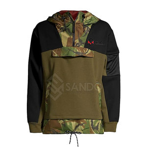 เสื้อมีฮู้ดแบบรูดซิปครึ่งหนึ่งของผู้ชายผ้าคอตตอนผสมสำหรับฤดูหนาวดีไซน์โลโก้ตามสั่ง - Product Image 1