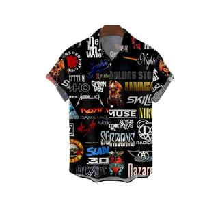 เสื้อเชิ้ตผ้าฝ้าย100% ผู้ชายพิมพ์ลายซับลิเมชันเสื้อเชิ้ตระบายอากาศเสื้อลำลองมีสไตล์แขนสั้นแบบใหม่สำหรับ3D - Product Image 3