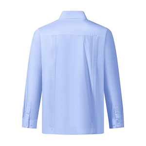 Camisa blanca de manga larga de verano para hombres Camisa de negocios Ropa formal profesional Camisa de trabajo azul de gama alta sin arrugas - Product Image 2