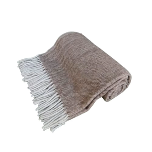 Recién llegado, mantas de lana de tartán en espiga, diseño de diamante marrón, tejidas a mano por un fabricante indio - Product Image 6