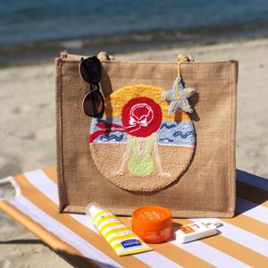 Sacs en toile de jute Spider Design en forme de rectangle parfaits pour faire des courses, faire des courses, utiliser au quotidien, sacs confortables avec poignées - Product Image 3