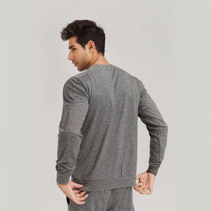 Chándal de invierno transpirable de Algodón 100% con logotipo personalizado de 2 piezas informal de alta calidad para hombre - Product Image 5