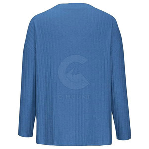 Top y pantalones de salón de fibra de bambú ligeros cálidos y cómodos para mujer Vestido de salón de punto informal con bolsillos - Product Image 4