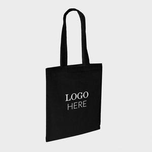 Black 5oz Recycled Cotton Drawstring <b>Bag</b> Eco-Friendly <b>Long</b> Ribbon Medium Screen Printing Letter for Advertising Daily Use Gifts - Product Image 3