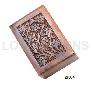 Handmade Wooden Cremation Urns for Human <b>Ashes</b> & Beloved Pets-20 Cubic Inch Capacity for Adults Children Cats & <b>Dogs</b> - Product Image 1