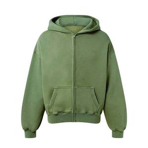Vente en gros ODM/OEM de sweats à capuche pour hommes sweat à capuche zippé avec logo imprimé personnalisé 300g 100% coton de base sweats à capuche et sweat-shirts pour hommes - Product Image 1