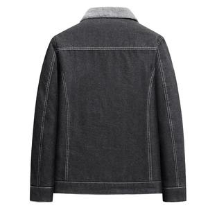 Nouvelles vestes en denim chaudes en polaire pour hommes d'hiver, manteaux décontractés noirs, manteaux de haute qualité, vêtements d'extérieur d'hiver, veste pour hommes, baseball - Product Image 3
