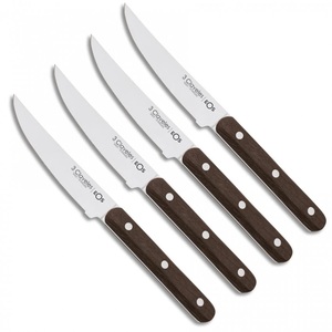 Set of 4 steak knives, smooth edge, stainless steel, wenge handle, EOS 11.5cm. (3 Claveles 1483) - Product Image 2
