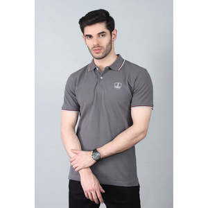 Polo de Manga Corta Elástica Philip para Hombre de Unze London, Cómodo, Tejido de Alta Calidad, Bordado, Sólido, Transpirable, Tallas XL a 6XL - Product Image 1