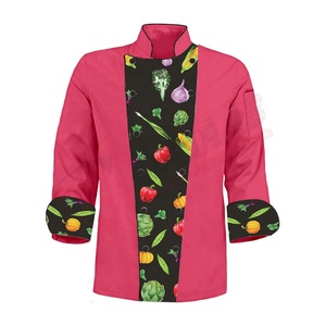 Uniformes de cocina con dibujos de verduras para mujer, abrigo de Chef, kichen - Product Image 6