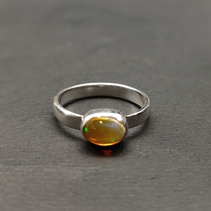 925 Sterling <b>Silver</b> Natural Ethiopian <b>Opal</b> <b>Ring</b> Dazzling Gemstone Artisan Crafted Statement <b>Ring</b> Gift for Her - Product Image 4