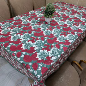 ผ้าปูโต๊ะผ้าฝ้าย100% พิมพ์ลายดอกไม้งานประดิษฐ์สมัยใหม่ผ้าคลุมซักได้ปรับแต่งได้ - Product Image 1