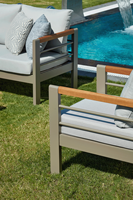 Ensemble de mobilier d'extérieur Palermo démontable, moderne, durable, de haute qualité, 3+1+1, structure en aluminium, résistant à l'eau et aux intempéries