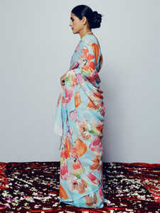 Sari de Seda Lavable de Primera Calidad para Bodas y Eventos Especiales, Elegante Vestimenta India y Pakistaní para Mujer, Talla Personalizada - Product Image 3