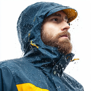 Chaqueta Larga Impermeable para Hombre, Cortavientos con Capucha, Ligera, Chaqueta Impermeable, Cortavientos, Abrigo Largo Impermeable - Product Image 5