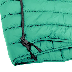 Gilet matelassé décontracté à capuche pour femmes grandes tailles, sans manches, fermeture éclair, écologique, respirant, rembourrage 100% polyester - Product Image 3