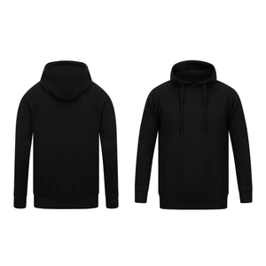 Pull à capuche en molleton de coton 100% pour hommes de haute qualité HeavyGSM respirant confortable fermeture éclair complète hiver sweat-shirt brodé - Product Image 2