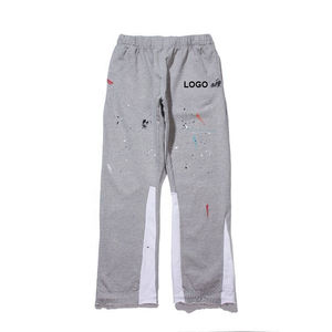 Pantalones deportivos para correr con grafiti personalizados para hombre 2024, pantalones de chándal ajustados con algodón de rizo francés, Pantalones rectos acampanados - Product Image 6