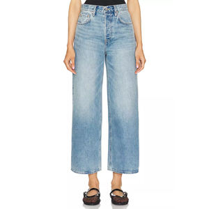 New <b>Women</b> Solid Color <b>Baggy</b> Denim Pant OEM Service Wholesale Price Ladies Streetwear <b>Jeans</b> Pants - Product Image 1