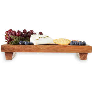 Plateau de service décoratif en bois d'acacia écologique fait à la main pour comptoir de cuisine charcuterie OEM accepté - Product Image 3