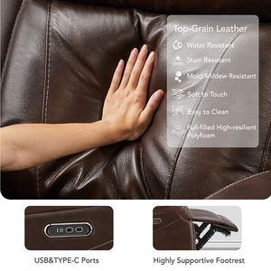 Fauteuil inclinable <span class=keywords><strong>mural</strong></span> électrique moderne DOSER à un siège, à double moteur, avec USB, en cuir synthétique, cadre en bois pour salon - Product Image 5