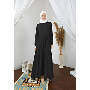 Ropa étnica Qanita de moda para mujer, vestido musulmán de manga larga de alta calidad, Material de poliéster suave cómodo y transpirable - Product Image 3