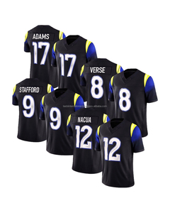 Vêtements de sport de football américain antibactériens avec impression par transfert thermique, jersey 100% polyester, jersey cousu de qualité supérieure - Product Image 3