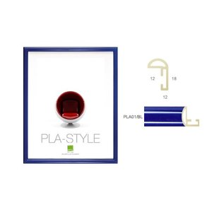 Cadre en plastique bleu brillant de style PLA BASIC 21x29,7 cm pour Bubola & Naibo PLA01 BL MA4 - Product Image 1