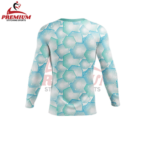 เสื้อกันผื่นสำหรับผู้ชายเสื้อใส่เล่นกีฬาแขนเต็มผ้าสแปนเด็กซ์ออกแบบโลโก้ได้ตามต้องการ - Product Image 2