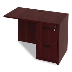 Alera Valencia Series Reversible Return/Bridge Shell 42 pulgadas. X 23.63 Pulgadas X 29.5 Pulgadas Acabado en Caoba Hecho con Madera de Caoba y Melamina - Product Image 6