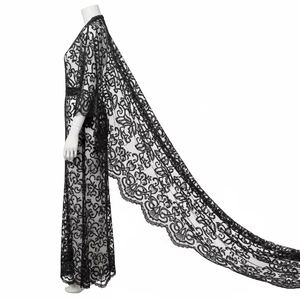 Encaje Guipur Bordado 100% Poliéster, Elegante Diseño Floral, Tela de Alta Calidad para Confección de Vestidos, Material de Costura al por Mayor - Product Image 4