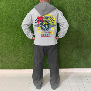 Nuevo Conjunto Deportivo Térmico para Hombre, Talla Grande, Estilo Urbano, con Cremallera, Transpirable, de Forro Polar, con Logotipo Personalizado, OEM - Product Image 2