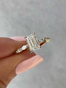 Bagues de fiançailles en or massif 18 ct avec diamants accentués bijoux fins pour femmes en vrac OEM - Product Image 2