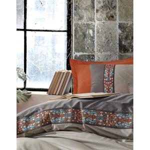 กล่องผ้าฝ้ายศิลปะพื้นบ้านชุดปลอกผ้านวมคู่ในซินนามอนแท้อุปกรณ์สำหรับห้องนอนที่ทำด้วยมือและมีสไตล์ - Product Image 2