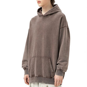 Prix de gros sur mesure de haute qualité, sweat à capuche en polaire surdimensionné, en coton mélangé décontracté, techniques de broderie - Product Image 4