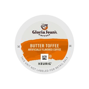 Cafés Gloria Jean's Coffees Butter Toffee, dosettes Keurig K-Cup individuelles, café aromatisé torréfié moyen, 72 unités - Product Image 2