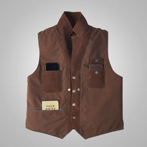 Gilet en cuir marron de haute qualité à bas prix pour hommes, design personnalisé en gros - Product Image 5