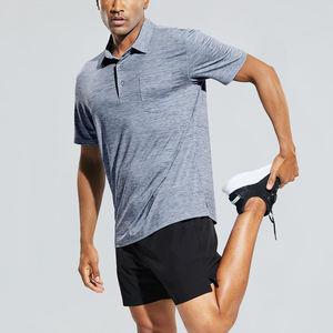 เสื้อยืดผู้ชายแบบแห้งเร็ว พิมพ์โลโก้ได้ตามต้องการ ระบายอากาศได้ดี แขนสั้น ดีไซน์ลำลอง น้ำหนักเบา ลายเรียบ สำหรับกิจกรรมกลางแจ้ง - Product Image 4