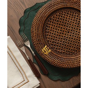 Sets de table en rotin tissés à la main, sous assiette, chargeur de nourriture plaqué et vaisselle au prix de gros de l'exportateur indien - Product Image 5
